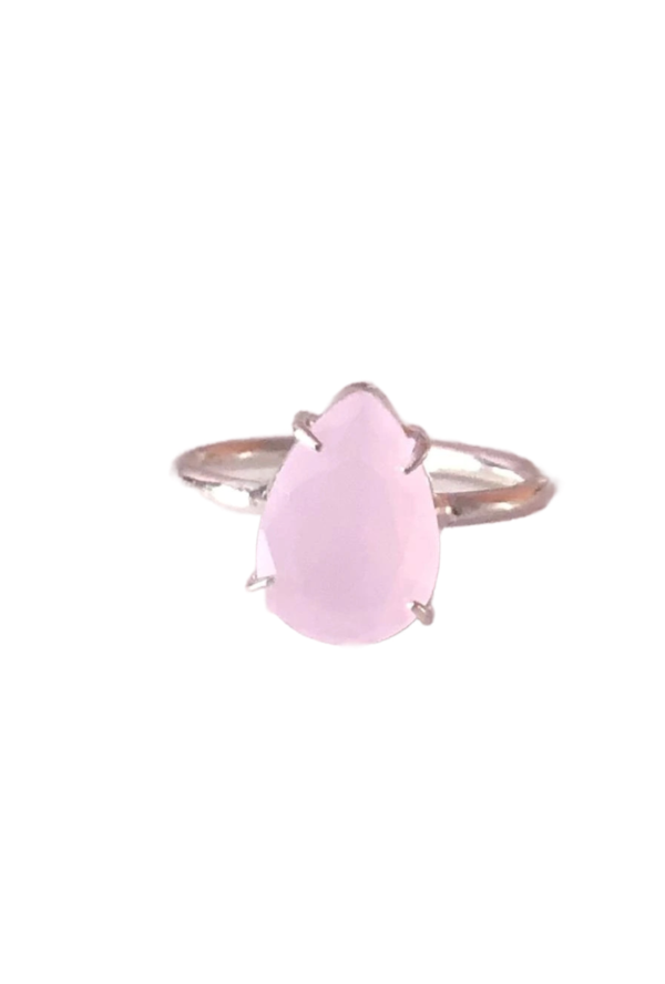 Handmade Rose Quartz 925 Silver Ring – Romantic Gift for Her