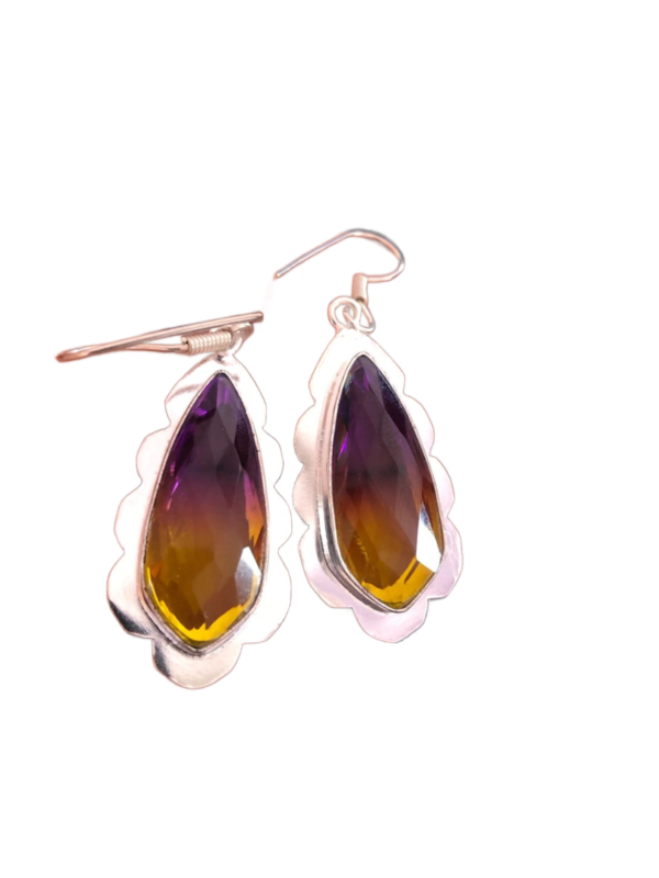 Exquisite Ametrine 925 Sterling Silver Earrings