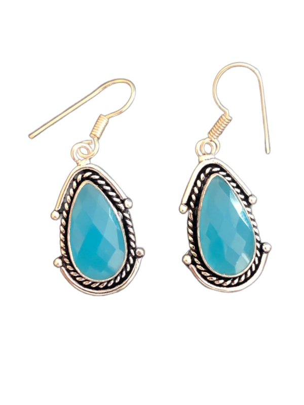 Chalcedony 925 Sterling Silver Earrings